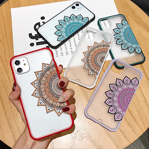 

Case For Apple iPhone 11 / iPhone 11 Pro / iPhone 11 Pro Max Shockproof Back Cover Solid Colored / Flower Plastic