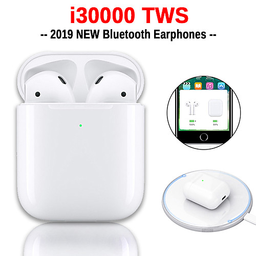 

Original i30000 TWS True Wireless Earbuds POP UP with iOS Smart Touch Control In-ear Detection Wireless Bluetooth 5.0 Stereo Headphones with Wireless Charging Case
