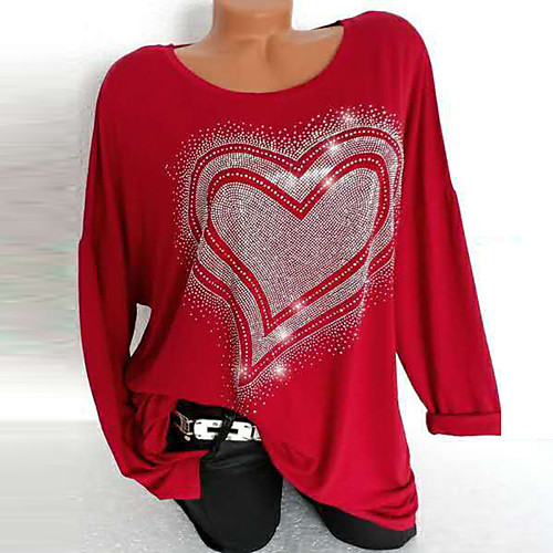 

Women's Solid Colored Loose Shirt Daily White / Black / Blue / Red / Gray