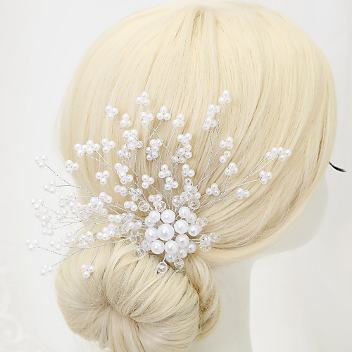 

Crystal / Imitation Pearl / Alloy Headdress with Crystal / Imitation Pearl 1 Piece Wedding Headpiece