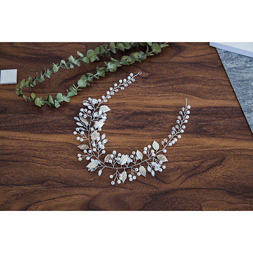 

Crystal / Imitation Pearl / Paillette Headdress with Crystal / Imitation Pearl / Paillette 1 Piece Wedding Headpiece