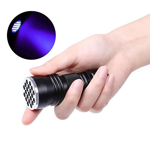 

21LED Flashlight Outdoor Lights LED Violet UV Flashlight Black Without Battery 1 Pc