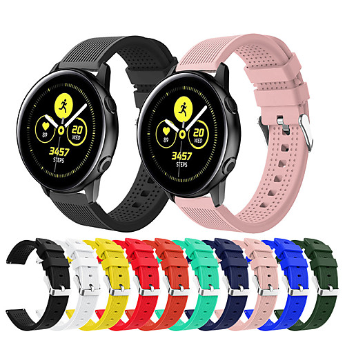 

Soft Silicone Watch Band For Samsung Galaxy Watch Active 2 / Galaxy Watch 42mm / Gear S2 Classic / Gear Sport Replaceable Bracelet Wrist Strap Wristband