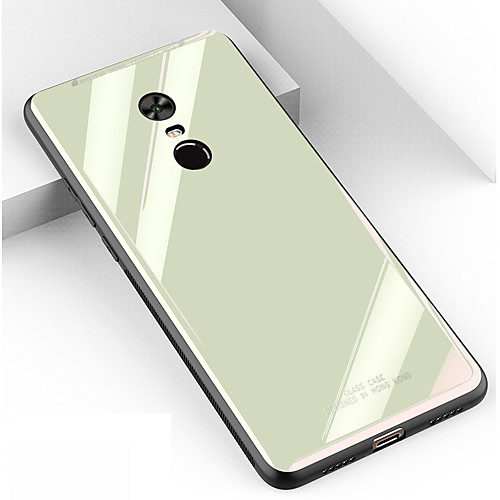 

Case For Xiaomi Xiaomi Redmi Note 5A / Xiaomi Redmi Note 5 Pro / Xiaomi Pocophone F1 Shockproof Back Cover Solid Colored Tempered Glass / PC