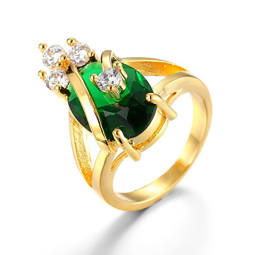 

Men's Ring 1pc Gold Brass Gold Plated Geometric Fashion Daily Holiday Jewelry Hollow Out Flower Cool