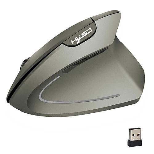 

HXSJ T22WD Wireless 2.4G Optical Vertical Mouse / Ergonomic Mouse Red Backlit 2400 dpi 3 Adjustable DPI Levels 6 pcs Keys