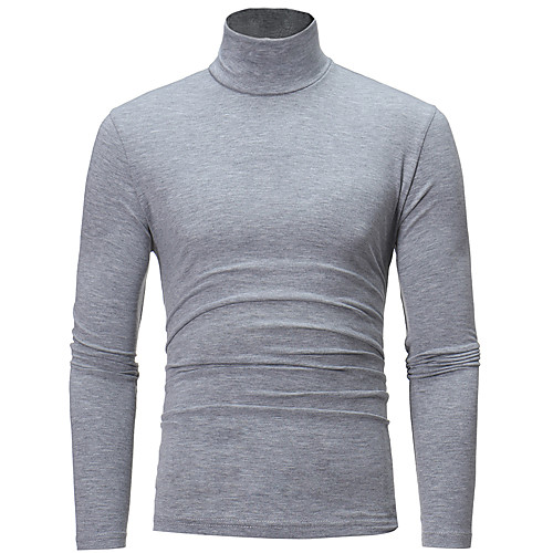 

Men's Solid Colored Pullover Long Sleeve Slim Regular Sweater Cardigans Turtleneck Spring Camel Royal Blue White / Weekend