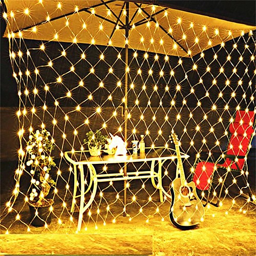 

3x2m Net String Lights 320 LEDs Fishing Net Curtain String Light with 8 Modes Control for Christmas New Year's Waterproof Party Wedding 110-240V
