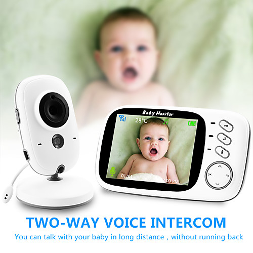 

Baby Monitor Temperature Sensor Night Vision Babysitter Wireless Video Baby Care with 3.2Inches LCD 2 Way Audio Talk Surveillance Security Camera VB603