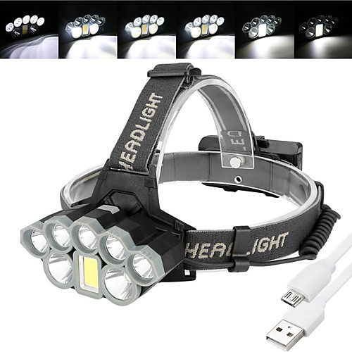 

BRELONG Headlamps Headlight Waterproof 1000 lm LED 8 Emitters 6 Mode with Batteries and USB Cable Waterproof Easy Carrying Creepy Camping / Hiking Hunting Fishing Cold White Light Source Color