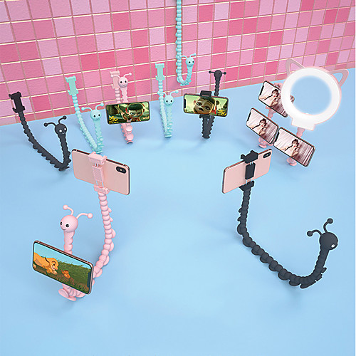 

Creative Caterpillar Octopus Lazy Mobile Phone Bracket Sprouts Second Generation Live Bracket Car Motorcycle Electric Car Desktop Bedside TV Shooting Multi-function Support Mobile Phone Tripod