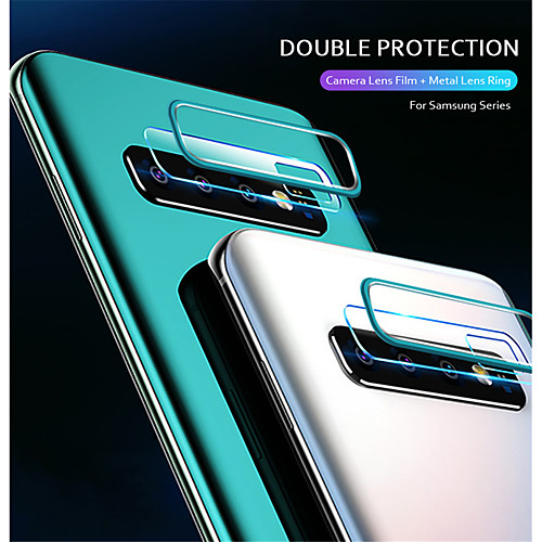 

2 in 1 Camera Lens Protector Ring Tempered Glass Film for Samsung Galaxy S10 / S10 Plus