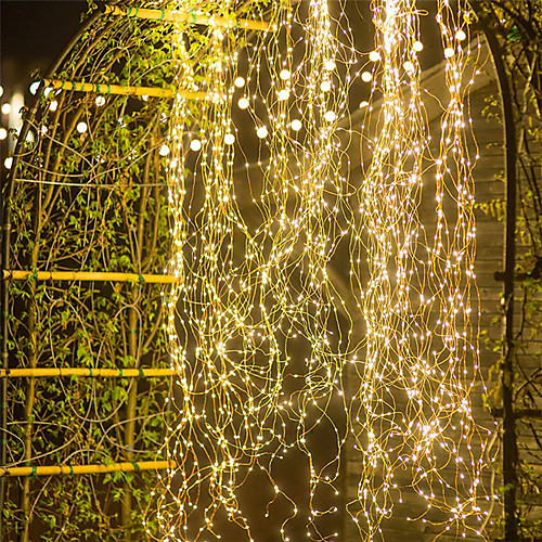 

Christmas Outdoor Waterfall String Light 10pcs x 2M 200LED Vines Branch LED String Fairy Light Outdoor Garden Fence Tree LED String Fairy Branch Light