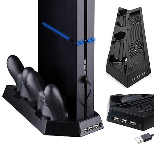 

Vertical Stand Charger for PS4 / PS4 Pro / PS4 Slim] Dual Controller Charging Station with Cooling Fan for Sony Playstation 4