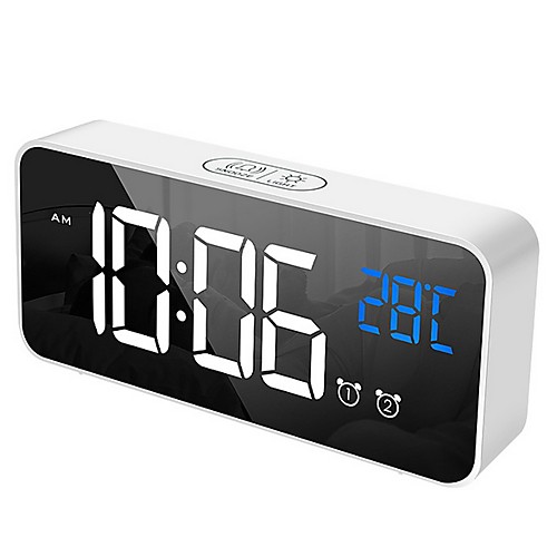 

Compact Digital Alarm Clock with USB Port for Charging, Adjustable Brightness Dimmer, Adjustable Alarm Volume