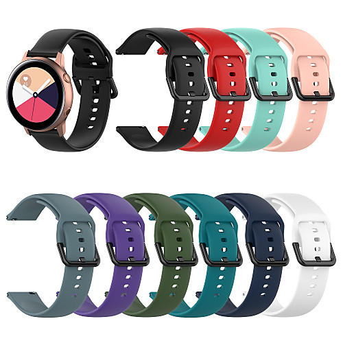 

Watch Band Suit for Samsung Galaxy Watch Active /Samsung Galaxy Watch Active R500 Large&Small Size Classic Buckle Silicone Wrist Strap