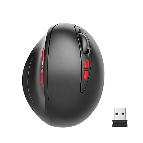 

HXSJ T33 Wireless 2.4G Optical Vertical Mouse / Ergonomic Mouse 2400 dpi 3 Adjustable DPI Levels 7 pcs Keys