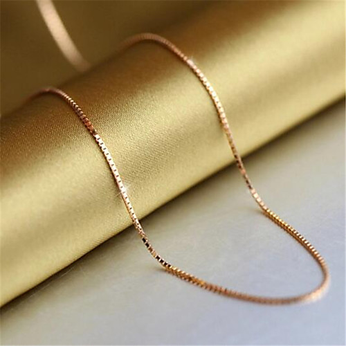 

Women's Chain Necklace Chains Classic Precious Fashion Copper Gold Plated Rose Gold Gold 45 cm Necklace Jewelry 1pc For Daily Work