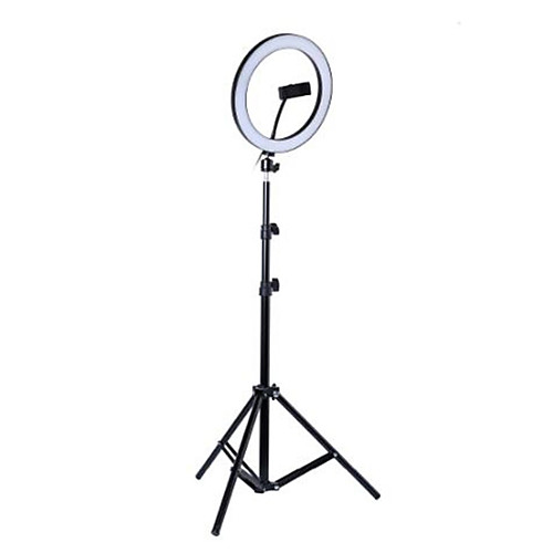 

Photography led self timer ring light 26cm metal dimmable photography / mobile phone ring light with 110 / 160cm tripod for makeup video studio