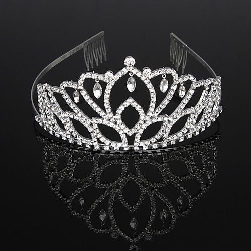 

Cubic Zirconia / Rhinestone / Alloy Tiaras / Headbands / Headdress with Rhinestone / Crystal / Crystals / Rhinestones 1 Piece Wedding / Birthday Headpiece