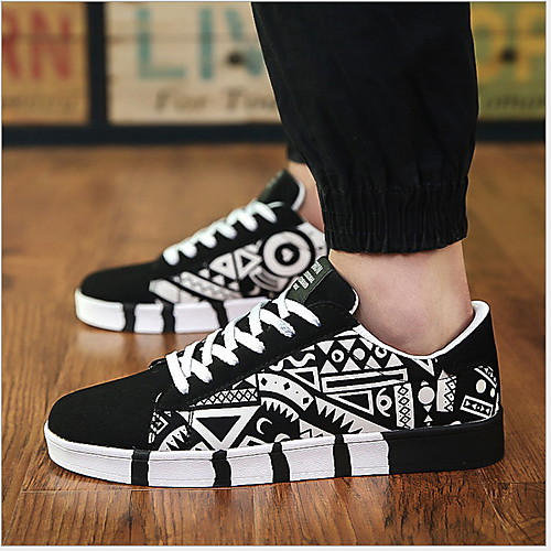 

Men's Sneakers Comfort Shoes Daily PU White Black Blue Winter