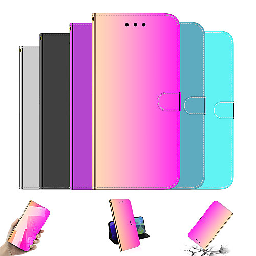 

Case For Apple iPhone 11 / iPhone 11 Pro / iPhone 11 Pro Max Wallet / with Stand / Mirror Full Body Cases Color Gradient / Solid Colored PU Leather