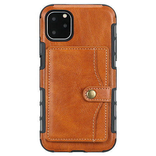 

Case For Apple iPhone 11 / iPhone 11 Pro / iPhone 11 Pro Max Wallet / Card Holder / Shockproof Back Cover Solid Colored PU Leather / TPU