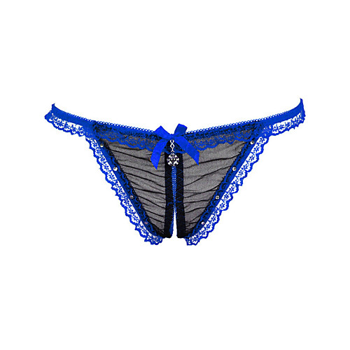 

Women's Normal Lace G-strings & Thongs Panties Stretchy Low Waist 1 PC Blue One-Size