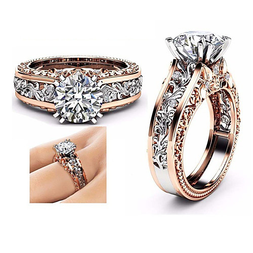 

Ring AAA Cubic Zirconia Dark Red White Black Platinum Plated Stylish 1pc 5 6 7 8 9 / Women's / Daily / Alloy