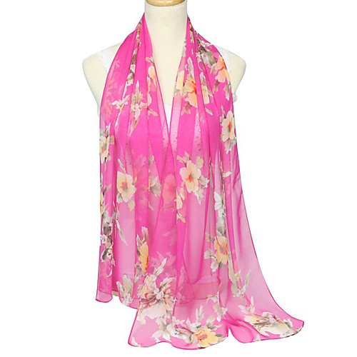 

Women's Party / Basic Rectangle Scarf - Floral / Color Block