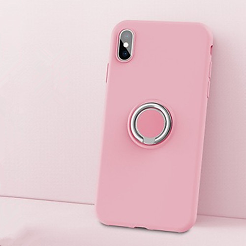 

Case For Xiaomi Xiaomi Mi 8 / Xiaomi Mi 8 SE / Xiaomi Mi 8 Lite with Windows / Ring Holder / Frosted Back Cover Solid Colored TPU / Metal