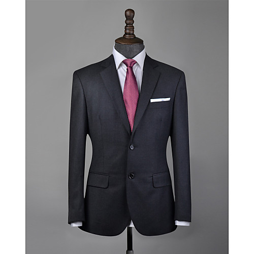 

Charcoal gray wool custom suit
