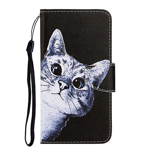 

Case For Samsung Galaxy A8 2018 / Samsung Galaxy A40(2019) / Samsung Galaxy A70(2019) Wallet / with Stand / Flip Full Body Cases Cat PU Leather