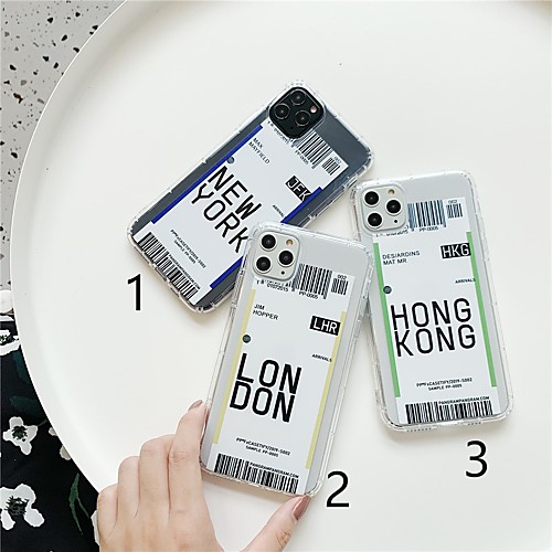 

Case For Apple iPhone 11 / iPhone 11 Pro / iPhone 11 Pro Max Transparent / Pattern Back Cover Word / Phrase TPU