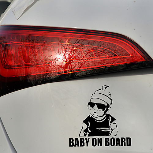 

2pcs 15.515.2CM BABY ON BOARD Creative Fashion Car Sticker Tail Warning Sign Decal