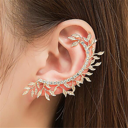 

Women's Clip on Earring Ear Cuff Hollow Out Leaf Precious Fashion Earrings Jewelry Silver / Gold For Party Street Daily 1pc