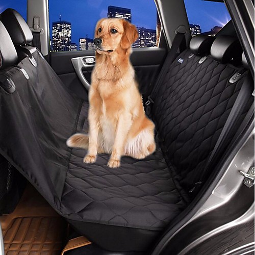 

Pets Dog Car Seat Cover Car Covers Dog Cat Car Seat Cover Pet Backseat Cover Waterproof Portable Nonslip Oxford Fabric Cotton Black