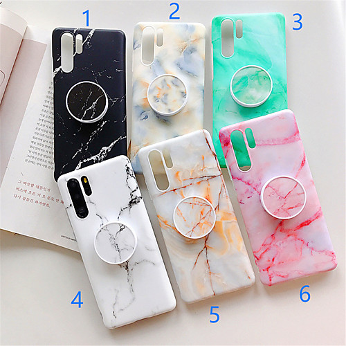 

Case For Huawei Huawei nova 4e / Huawei P20 / Huawei P20 Pro with Stand / Pattern Back Cover Marble TPU