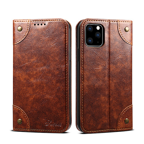 

Phone Case For Apple Full Body Case Leather Wallet Card iPhone 11 Pro Max SE 2020 X XR XS Max 8 7 6 Wallet Card Holder Shockproof Solid Color PU Leather
