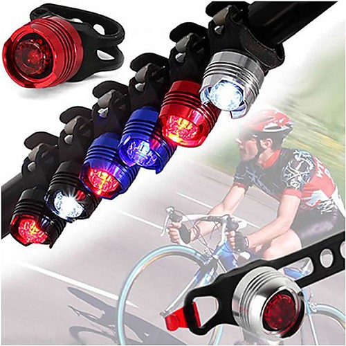 

2pcs LED Bike Bicycle Cycling Outdoor Lights Front Rear Tail Helmet Red Flash Lights Safety Warning Lamp Safety Caution Light Accessories