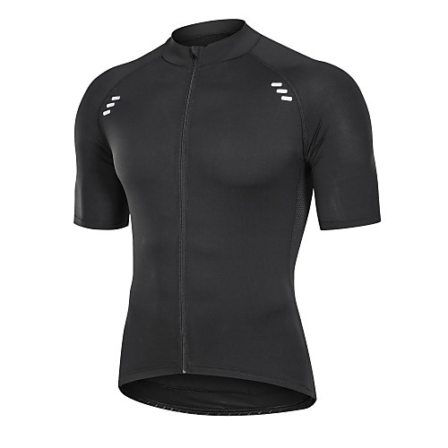 

21Grams Men's Short Sleeve Cycling Jersey Summer Black Solid Color Bike Jersey Top Mountain Bike MTB Road Bike Cycling Quick Dry Breathable Back Pocket Sports Clothing Apparel / Advanced / Expert