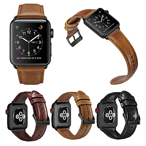 

Luxury Leather Watch Band For Apple Watch Series 6 SE 5 4 3 2 1 Replaceable Bracelet Wrist Strap Wristband