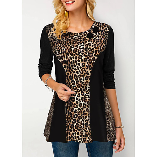 

Women's Leopard T-shirt Daily Black