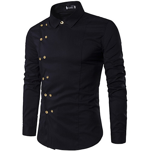 

Men's Solid Colored Shirt Daily White / Black / Red / Navy Blue / Long Sleeve