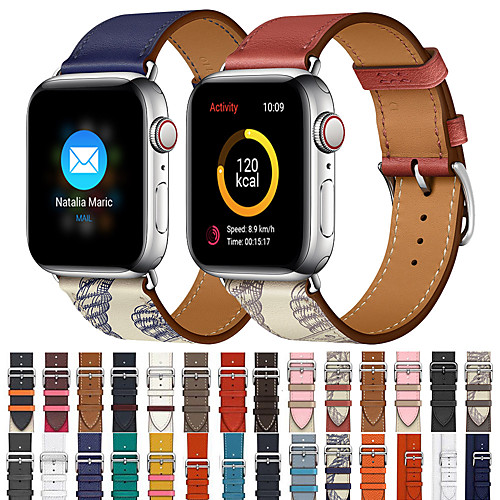 

Single Tour Band for Apple Watch Series 5 4 3 2 1 Strap for iWatch Belt High Quality Genuine Leather Loop 38mm/40mm /42mm/44mm