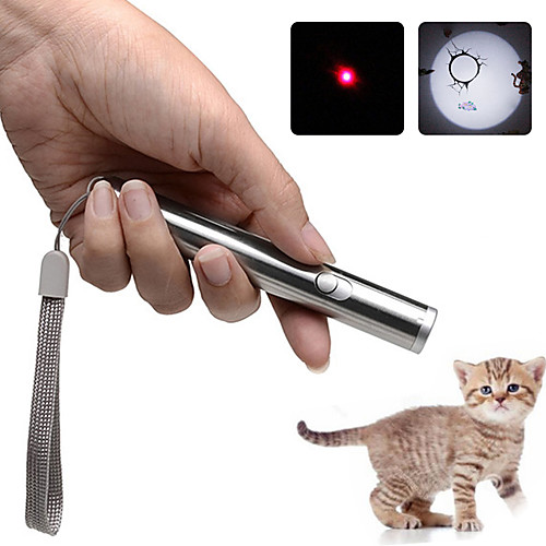 

BRELONG 2 in 1 Laser Flashlight Portable LED Mini Light Flashlight Infrared Pet Cat Toy Laser Pen Small Torch 1 pc