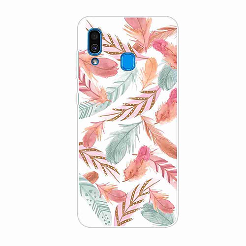 

Phone Case For Samsung Galaxy Back Cover S9 S9 Plus S8 Plus S8 A6 (2018) A6 (2018) A5 A8 2018 A8 2018 J6 Pattern Feathers TPU