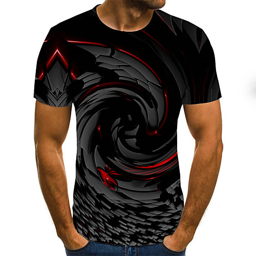 

Men's T shirt Shirt Graphic Print Short Sleeve Daily Tops Streetwear Punk & Gothic Round Neck Black / Summer