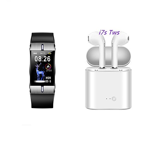 

BM08 Smart Wristband Bluetooth Fitness Tracker Support Notify/ Blood Pressure Oxygen Measurement Waterproof Smart Watch for Samsung/ Iphone/ Android Phones With TWS Wireless Bluetooth Headset