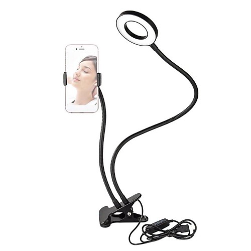 

Bed / Desk Mount Stand Holder Mobile phone holder with fill light Buckle Type / Adjustable / 360°Rotation Metal / ABS Holder